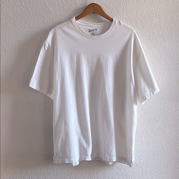Duluth Relaxed Fit Longtail TShirt Short Sleeve White Mens XL - Picture 1 of 3
